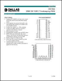 datasheet for DS1554-100 by Dallas Semiconductor