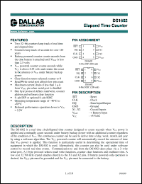 datasheet for DS1602 by Dallas Semiconductor