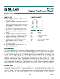 datasheet for DS1603 by Dallas Semiconductor