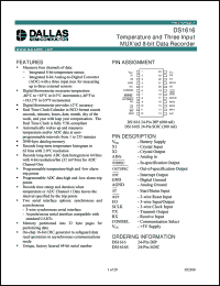datasheet for DS1616 by Dallas Semiconductor