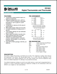 datasheet for DS1621 by Dallas Semiconductor
