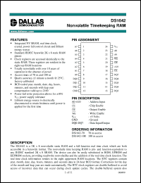 datasheet for DS1642-100 by Dallas Semiconductor