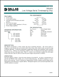 datasheet for DS1672-2 by Dallas Semiconductor
