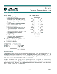 datasheet for DS1673E-3 by Dallas Semiconductor