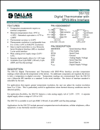 datasheet for DS1722S by Dallas Semiconductor