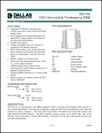 datasheet for DS1742-100 by Dallas Semiconductor