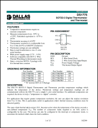 datasheet for DS1775R-TR1 by Dallas Semiconductor