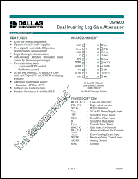 datasheet for DS1800 by Dallas Semiconductor
