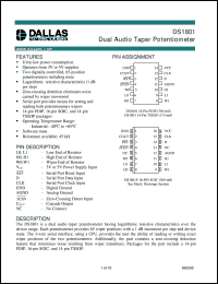 datasheet for DS1801 by Dallas Semiconductor