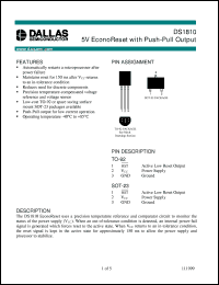 datasheet for DS1810-10 by Dallas Semiconductor