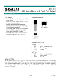 datasheet for DS1815-10 by Dallas Semiconductor