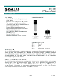 datasheet for DS1833-10 by Dallas Semiconductor