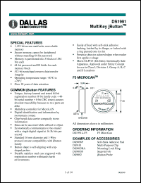 datasheet for DS1991L-F5 by Dallas Semiconductor
