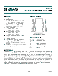 datasheet for DS2016 by Dallas Semiconductor