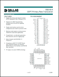 datasheet for DS2181A by Dallas Semiconductor