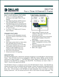 datasheet for DS21FT40 by Dallas Semiconductor