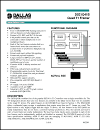 datasheet for DS21Q41BT by Dallas Semiconductor