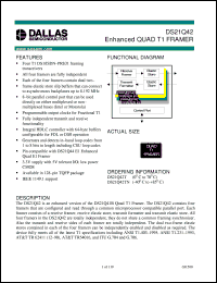 datasheet for DS21Q42T by Dallas Semiconductor