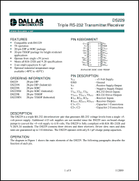 datasheet for DS229 by Dallas Semiconductor