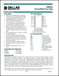 datasheet for DS2404-001 by Dallas Semiconductor