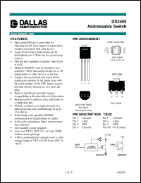 datasheet for DS2405 by Dallas Semiconductor