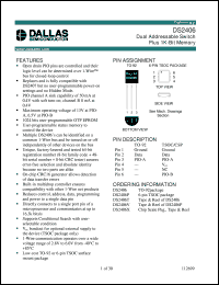 datasheet for DS2406/T&R by Dallas Semiconductor
