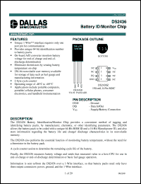 datasheet for DS2436 by Dallas Semiconductor