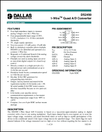 datasheet for DS2450S by Dallas Semiconductor