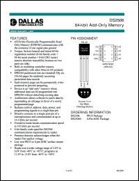 datasheet for DS2506 by Dallas Semiconductor