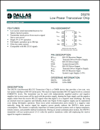 datasheet for DS276 by Dallas Semiconductor