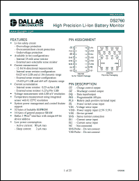 datasheet for DS2760E by Dallas Semiconductor