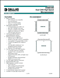 datasheet for DS80C390-FCR by Dallas Semiconductor