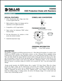 datasheet for DS9503P by Dallas Semiconductor