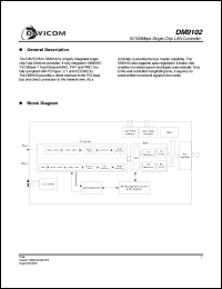 datasheet for DM9102F by Davicom Semiconductor