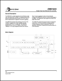datasheet for DM9102AF by Davicom Semiconductor