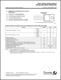 datasheet for BD241 by Power Innovations