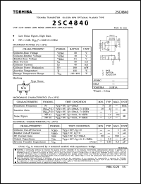 datasheet for 2SC4840 by Toshiba