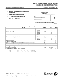 datasheet for BD539 by Power Innovations