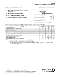 datasheet for TIP3055 by Power Innovations