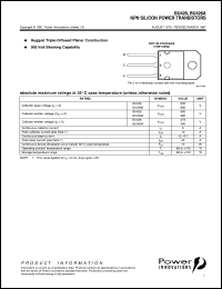 datasheet for BU426A by Power Innovations