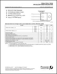 datasheet for TIP160 by Power Innovations