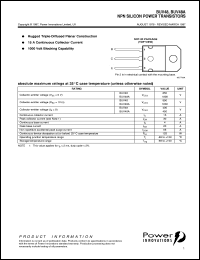 datasheet for BUV48A by Power Innovations
