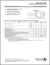 datasheet for TIP121 by Power Innovations