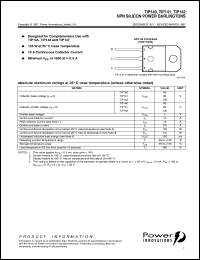 datasheet for TIP141 by Power Innovations