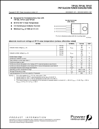 datasheet for TIP126 by Power Innovations