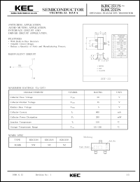 datasheet for KRC231S by Korea Electronics Co., Ltd.