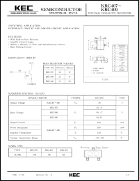 datasheet for KRC407 by Korea Electronics Co., Ltd.