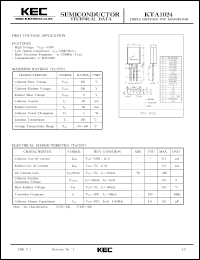 datasheet for KTA1024 by Korea Electronics Co., Ltd.