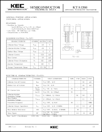 datasheet for KTA1266 by Korea Electronics Co., Ltd.