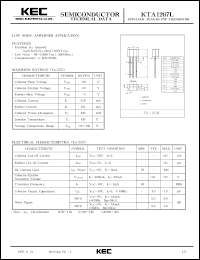 datasheet for KTA1267L by Korea Electronics Co., Ltd.